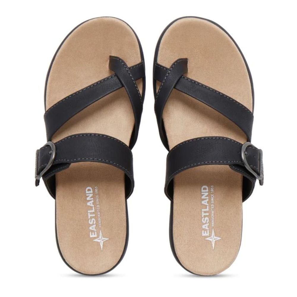 Eastland | Women's Sienna Thong Slide Sandals-Black