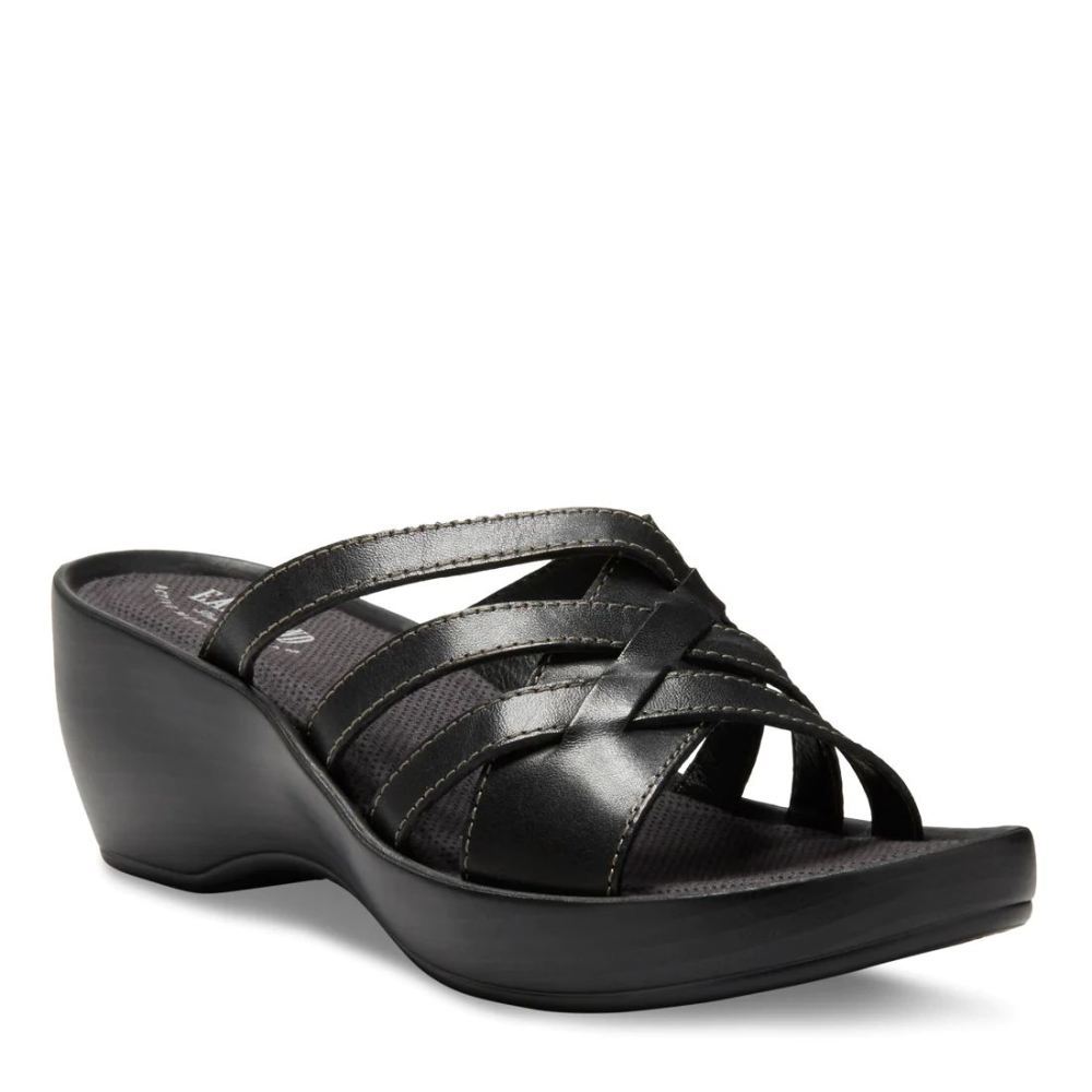 Eastland | Women's Poppy Wedge Sandals-Black