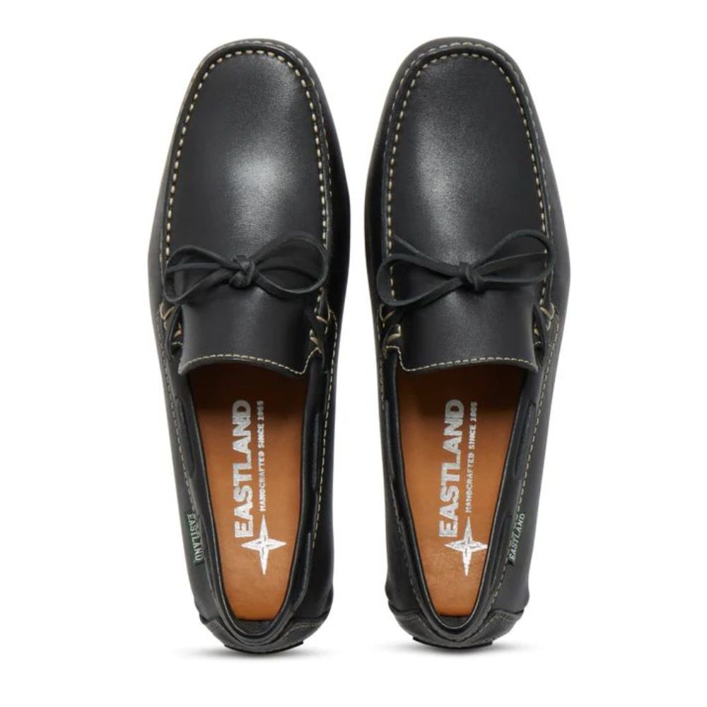 Eastland Shoes | Men's Dustin Laced Collar Driving Moc-Black